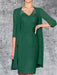 Dark Green Knee-Length V-Neck Sheath/Column Mother of the Bride Dresses