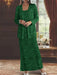 Ankle-length Chiffon Mother of the Bride Dress with Sequins and Jacket