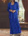 Ankle-length Chiffon Mother of the Bride Dress with Sequins and Jacket