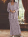 Ankle-length Chiffon Mother of the Bride Dress with Sequins and Jacket