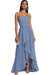 Strapless Pleated Chiffon High-Low Bridesmaid Dress