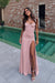 Dusty Rose Sweetheart Satin Prom Dress Mermaid with Front Split