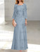 2 A-Line/Princess Scoop Mother of the Bride Dresses with Pleated & Lace Appliques Floor-Length