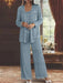 Sequined Chiffon Pantsuits for the Mother of the Bride with Jacket