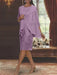 Tea-Length Mother of the Bride Sheath/Column Jewel Neck Dresses