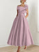 Off-the-Shoulder Sleeveless A-Line Princess Ankle-Length Mother of the Bride Dress with Bow(s)