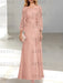 2 A-Line/Princess Scoop Mother of the Bride Dresses with Pleated & Lace Appliques Floor-Length