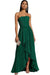 Strapless Pleated Chiffon High-Low Bridesmaid Dress