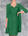 Emerald Knee-Length V-Neck Sheath/Column Mother of the Bride Dresses