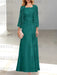 2 A-Line/Princess Scoop Mother of the Bride Dresses with Pleated & Lace Appliques Floor-Length