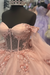 Off-the-Shoulder 3D Floral Quinceanera Dress Sweet 16 Ball Gown with Beadings