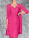 Fuchsia Knee-Length V-Neck Sheath/Column Mother of the Bride Dresses