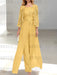 Floor-Length Square Neck Chiffon Mother of the Bride Pantsuit with Jacket & Side Split