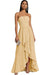 Strapless Pleated Chiffon High-Low Bridesmaid Dress