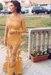 Gold Trumpet/Mermaid Bateau Long Sleeves Applique Lace Dresses - Prom Dresses