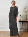 Floor-Length A-Line Mother of the Bride Dresses with Jewel Neck