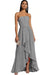 Strapless Pleated Chiffon High-Low Bridesmaid Dress