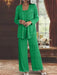 Sequined Chiffon Pantsuits for the Mother of the Bride with Jacket