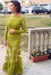 Green Trumpet/Mermaid Bateau Long Sleeves Applique Lace Dresses - Prom Dresses