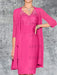 Hot Pink Knee-Length V-Neck Sheath/Column Mother of the Bride Dresses
