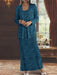 Ankle-length Chiffon Mother of the Bride Dress with Sequins and Jacket