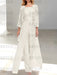 Floor-Length Square Neck Chiffon Mother of the Bride Pantsuit with Jacket & Side Split