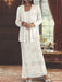 Ankle-length Chiffon Mother of the Bride Dress with Sequins and Jacket