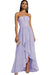 Strapless Pleated Chiffon High-Low Bridesmaid Dress