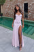 Lavender Sweetheart Satin Prom Dress Mermaid with Front Split