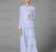 Long-Sleeve Chiffon Mother of the Bride Pantsuit with Jacket and Sequins