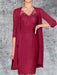 Light Burgundy Knee-Length V-Neck Sheath/Column Mother of the Bride Dresses