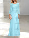 2 A-Line/Princess Scoop Mother of the Bride Dresses with Pleated & Lace Appliques Floor-Length
