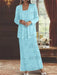 Ankle-length Chiffon Mother of the Bride Dress with Sequins and Jacket