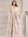 Plus Size Flower A-Line Satin Mother of the Bride Dresses V-Neck with 3/4 Sleeves