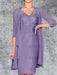 Light Purple Knee-Length V-Neck Sheath/Column Mother of the Bride Dresses