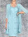 Light Sky Blue Knee-Length V-Neck Sheath/Column Mother of the Bride Dresses
