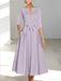 Ankle-Length Mother of the Bride A-Line Dress with Half Sleeves and Pockets