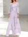 Floor-Length Square Neck Chiffon Mother of the Bride Pantsuit with Jacket & Side Split