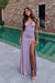 Lilac Sweetheart Satin Prom Dress Mermaid with Front Split