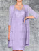 Lilac Knee-Length V-Neck Sheath/Column Mother of the Bride Dresses