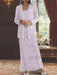 Ankle-length Chiffon Mother of the Bride Dress with Sequins and Jacket