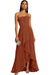 Strapless Pleated Chiffon High-Low Bridesmaid Dress