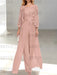 Floor-Length Square Neck Chiffon Mother of the Bride Pantsuit with Jacket & Side Split