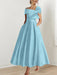 Off-the-Shoulder Sleeveless A-Line Princess Ankle-Length Mother of the Bride Dress with Bow(s)