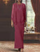 Floor-Length Scoop Neck Sheath Dress with Long Sleeves and Jacket for the Mother of the Bride
