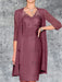 Mulberry Knee-Length V-Neck Sheath/Column Mother of the Bride Dresses