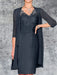 Navy Blue Knee-Length V-Neck Sheath/Column Mother of the Bride Dresses