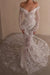 Off-the-Shoulder Lace Mermaid Wedding Dress with Long Sleeves