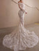 Off-the-Shoulder Lace Mermaid Wedding Dress with Long Sleeves
