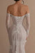 Off-the-Shoulder Lace Mermaid Wedding Dress with Long Sleeves